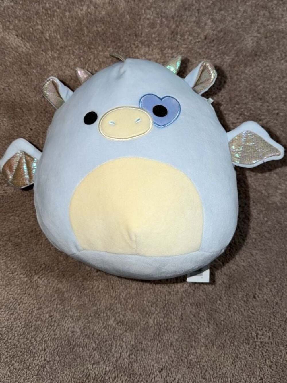Squishmallows Miles the Blue Dragon Plush with Heart Eye